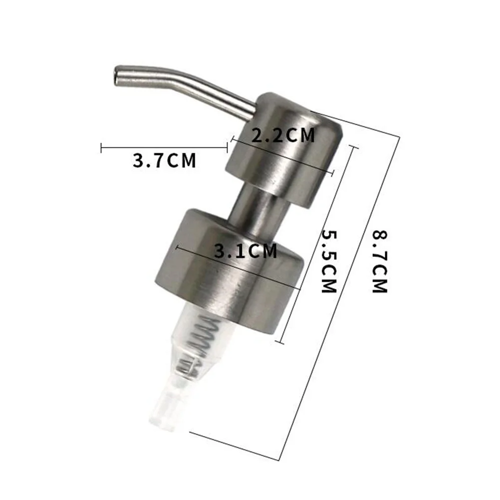 

2Pcs Stainless Steel Lotion Dispenser Pump Heads Bottle Replacement Caps Press Pumps Bottle Accessories for Soap Cream