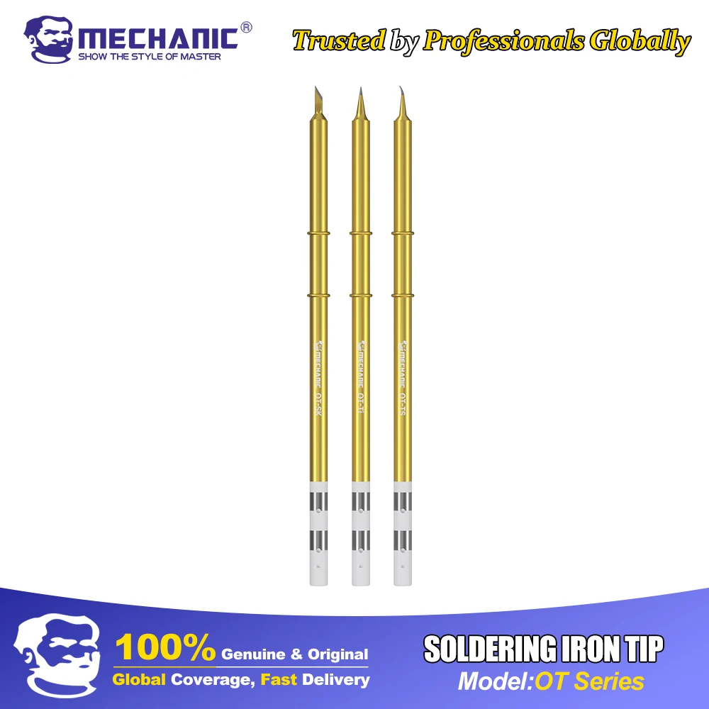 

Паяльные жала серии OT, многослойное покрытие премиум-класса с бескислородным медным сердечником, для оригинальной ручки и нагревательного сердечника мощностью 75 Вт.