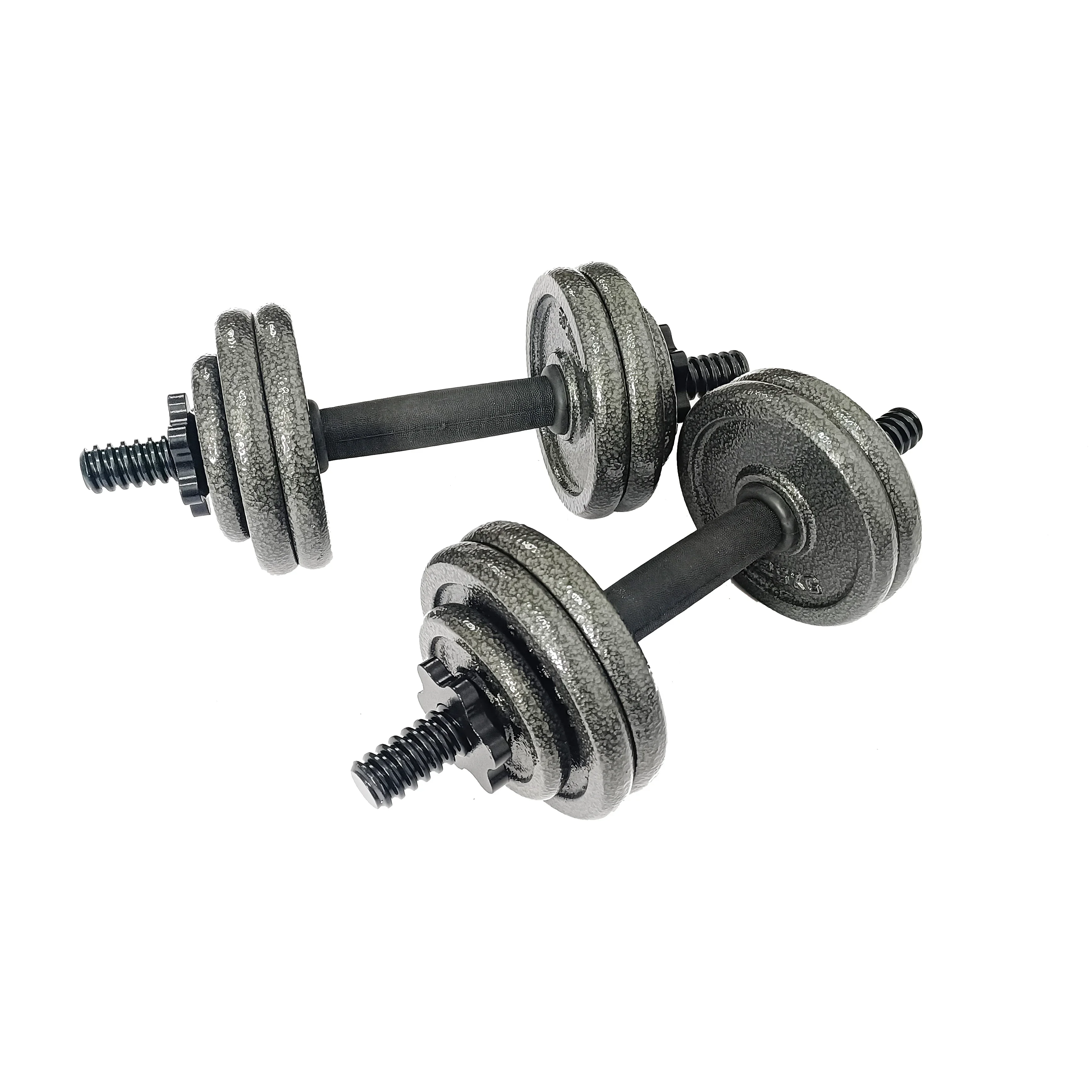 New Product 15kg Black Cast Iron Dumbbell Barbell Paint-Baked Fitness Equipment Combine Set Free Weights