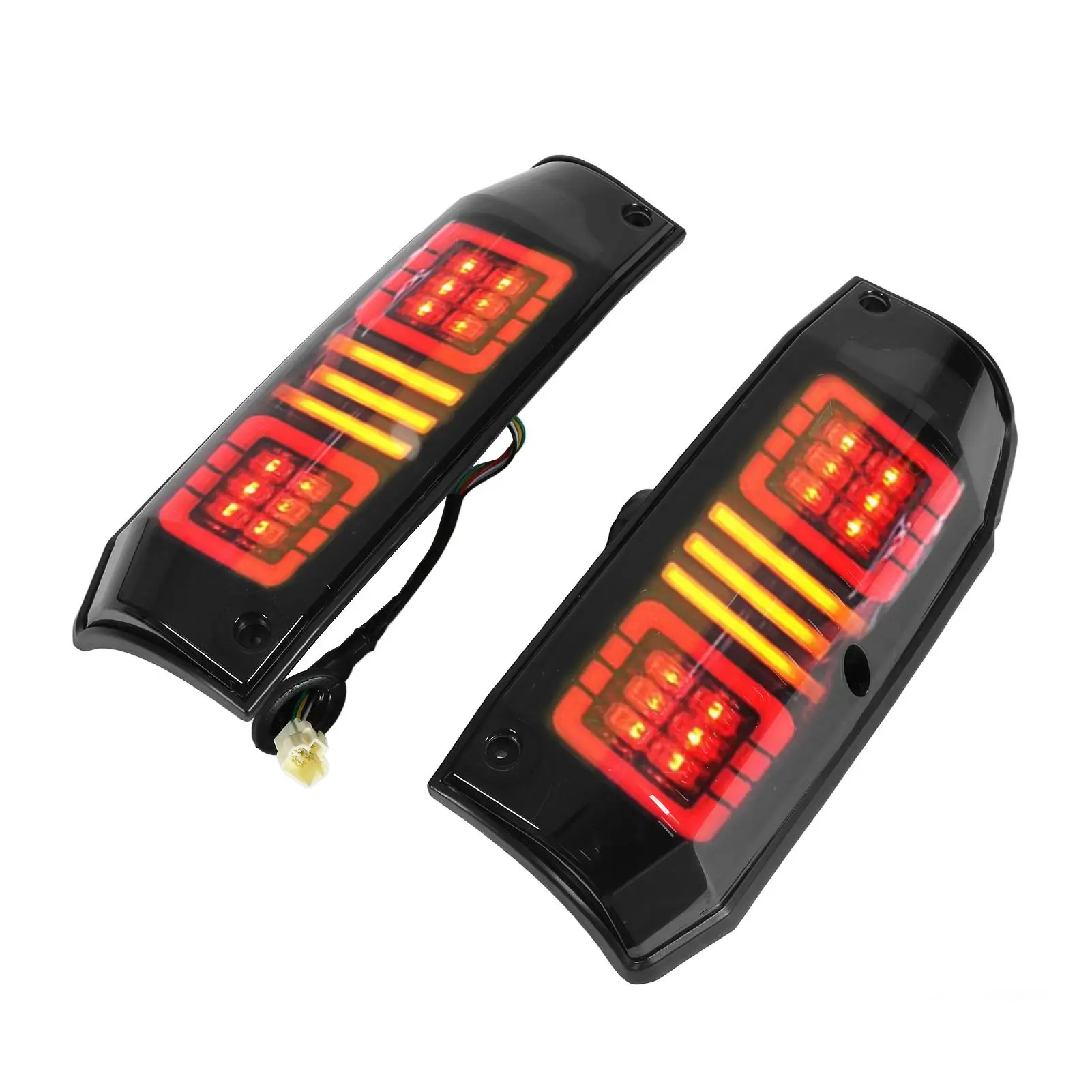 1 Pair Left Right LED Tail Lights Waterproof Brake Reverse Lamp Replacement for Toyota Land for Cruiser LC76 1984-2021