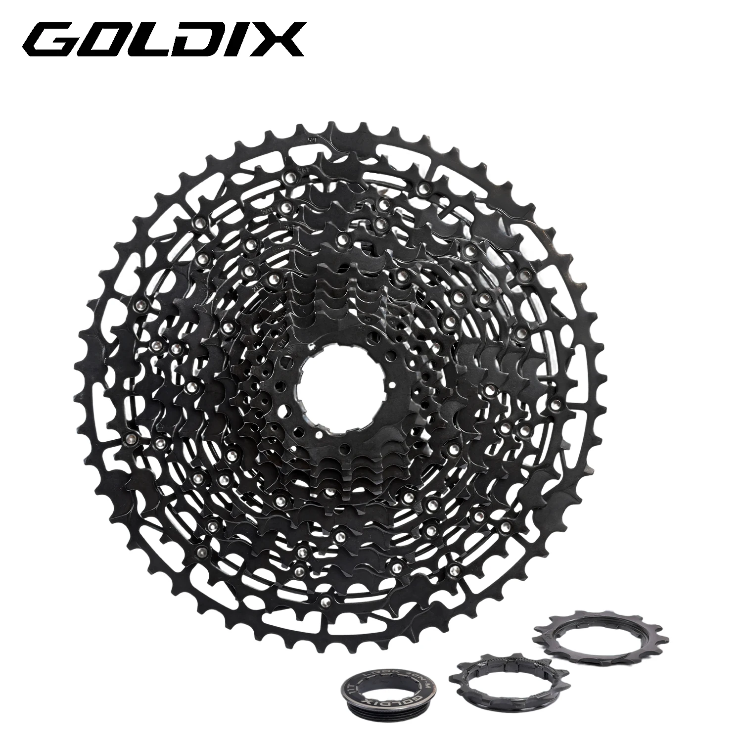 

GOLDIX Ultralight Bicycle Cassette HG Structure Freewheel Carbon Steel Material 9/10/11/12/13 Speed Sprocket for Mountain Bike