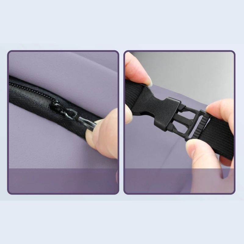 For MG4 2026: 2-Piece Leather Headrest & Lumbar Cushion - OEM Color Match, Snap-On Install view 5