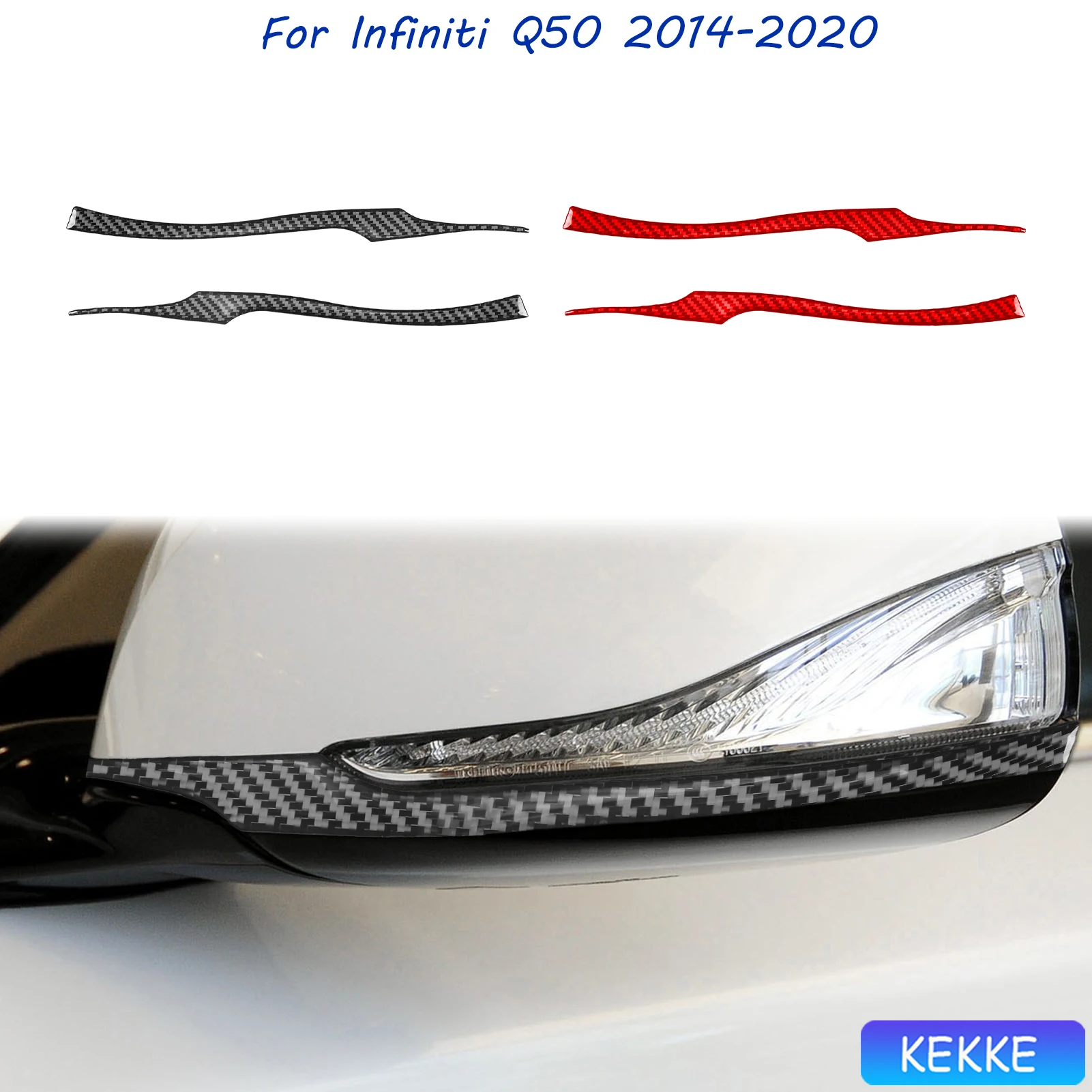 

For Infiniti Q50 2014-2020 Auto rearview mirror Soft Carbon Fiber Car Decoration External Accessories Stickers