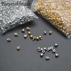 100pcs/lot High Quality Gold Platinum Crimp End Beads Stopper Jewelry Making Craft Findings DIY for Women