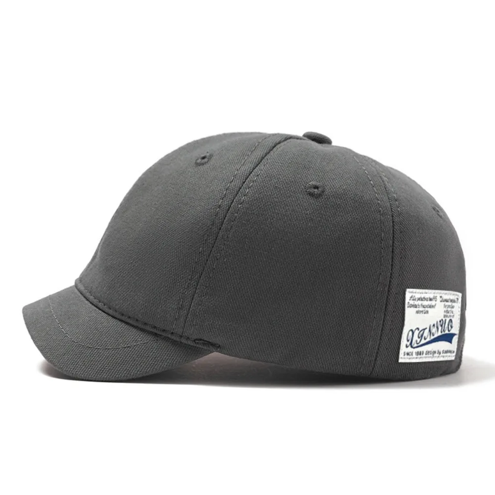 Boné de beisebol de aba curta estilo caminhoneiro ajustável protetor solar de nylon chapéu de algodão fita fixadora chapéu de pai masculino feminino