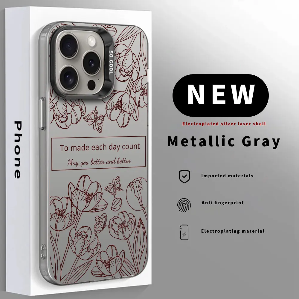 Silver IMD Cover For Vivo Y21S Y21T Y33S Y36 Y35 Y33T Y32 Y21A Y27S Y21G Y21E Y22S T1X Y27 Y27S Y77T Y78 Y78M U3x U5x Phone Case