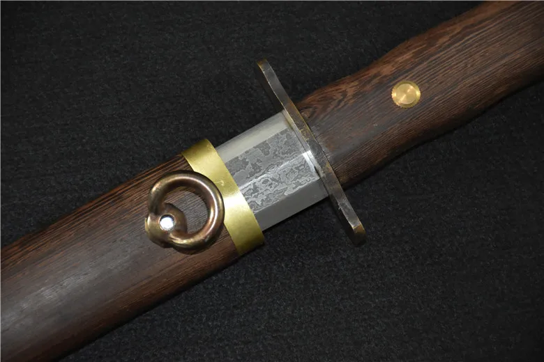 Imagem -03 - Espada Verdadeira de Treinamento de Combate Japonês Material em Aço Damasco Arma de Autodefesa Forjada à Mão Katana Medieval Padrão 52cm