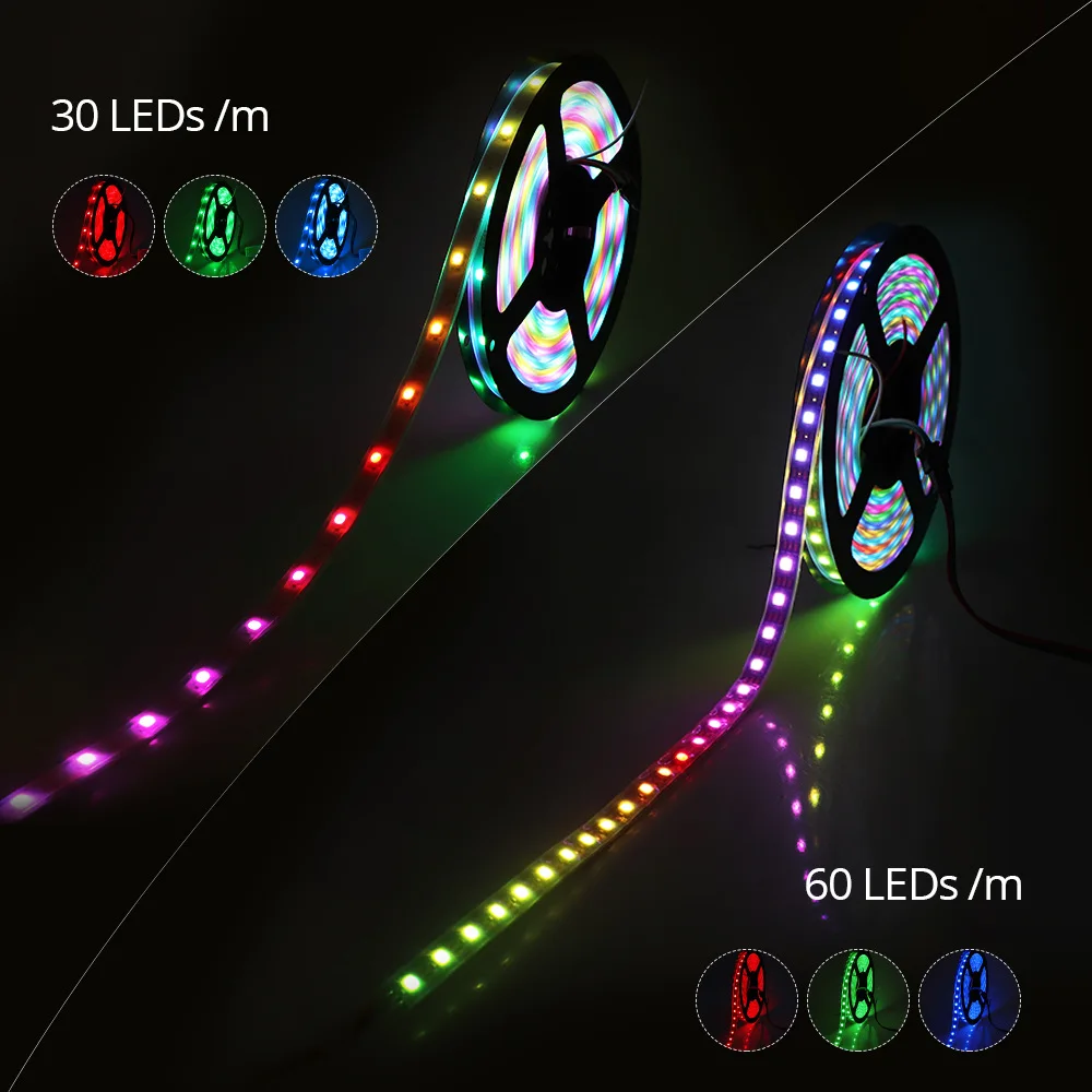 Imagem -06 - Rgbw Levou Tira de Luz em Ws2812b Semelhante 1m 4m 5m 30 60 144 Leds Endereçável Individual Ip30 65 67 5v Sk6812