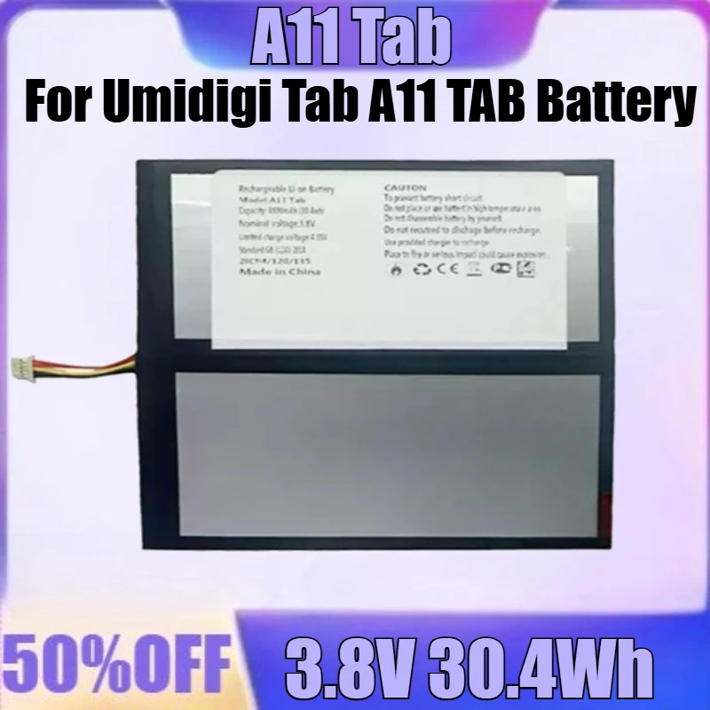 

New A11 Tab 8800mAh 3.8V 30.4Wh High Quality Battery for Umidigi Tab A11 TAB Battery