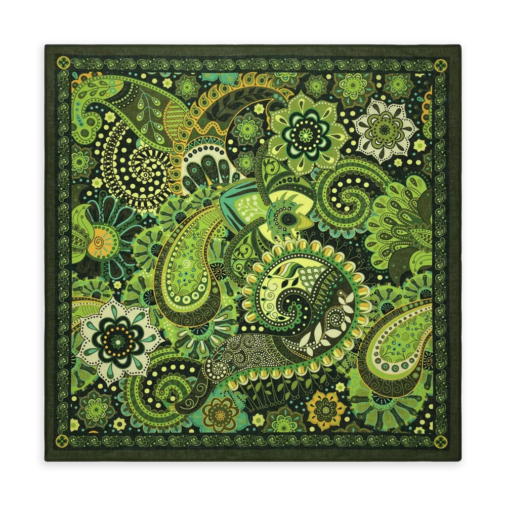 Modisches Neues Design Damen Schönes Blumenmuster Retro Hip-Hop 100% Baumwolle Bandana Quadratischer Schal Stirnband Paisley Geschenke für Frauen/Mädchen – Detail 8