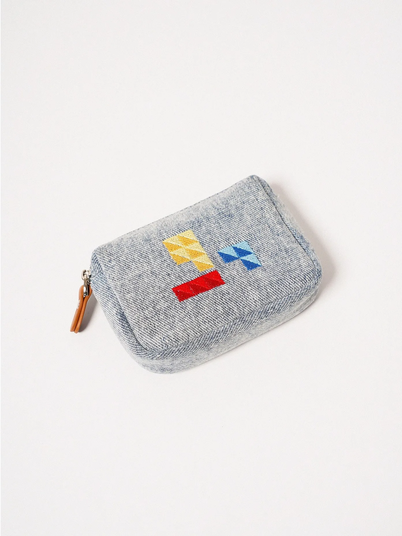Momogigi Large Capacity Denim  - Embroidery Wallet 评论和价格
