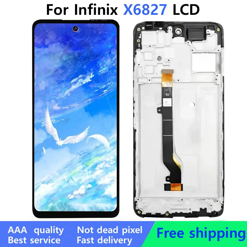 

Tested 6.78" Original Hot20S LCD For Infinix Hot 20S X6827 LCD Display Touch Screen Digitizer Assembly Replacement