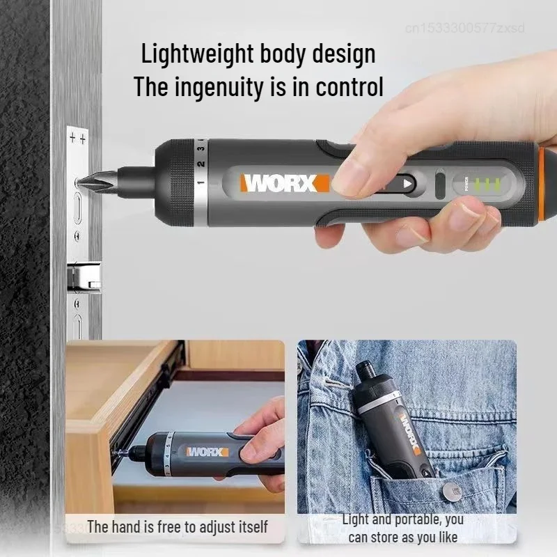 Worx 4V Electrical Screwdriver Set WX242 Smart Cordless Electric Screw Driver USB Rechargeable Screwdriver Repair Tools