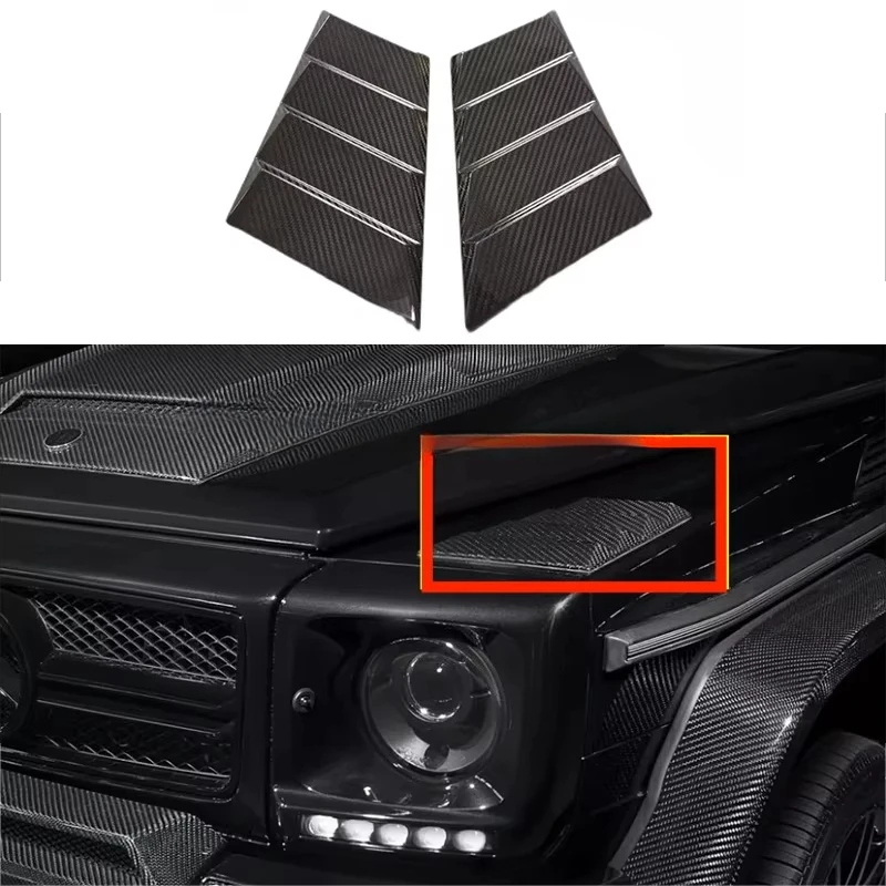 

For G Class W463 G63 Fender Bonnet Add-On Vents Trim Facelift Upgrade To Brbus Style Hood Side Vent Sticker Cover