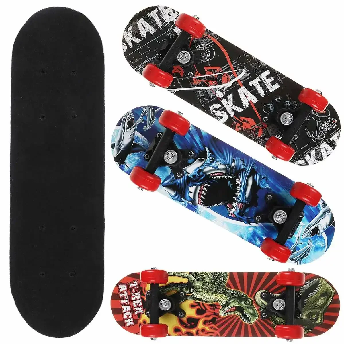 43CM Kids Children Skateboard Skate board Maple Wood Double Rocker Deck Skate Board Skateboard For Skateboarder Outdoor Sport