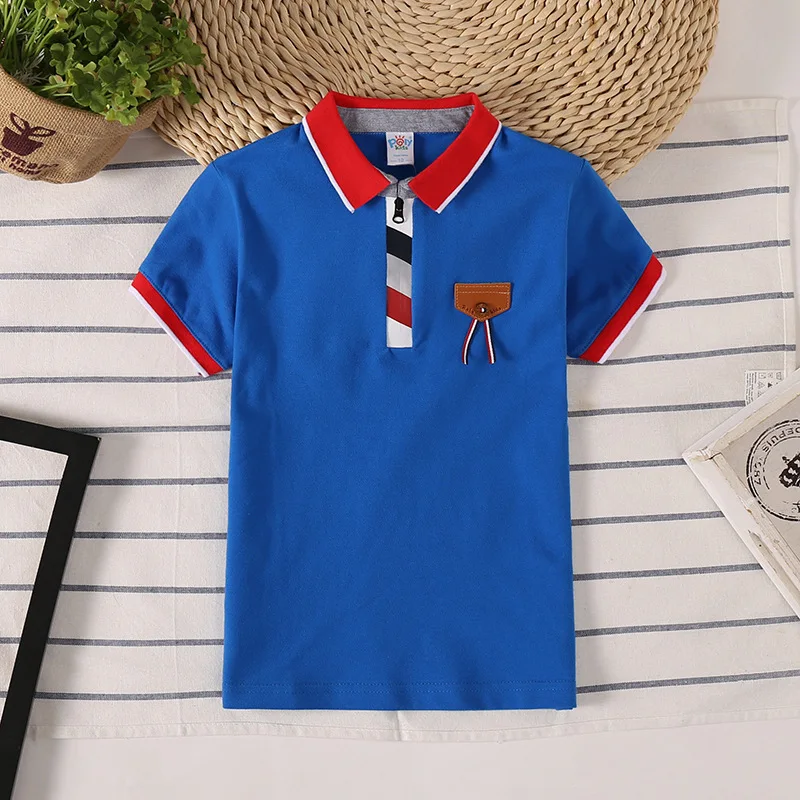 

Boys Summer Polo Shirt Kids Short sleeve t shirt Childrens Turn-Down Collar stripe Tops Girl Tees Polo Shirt 3-7year clothing