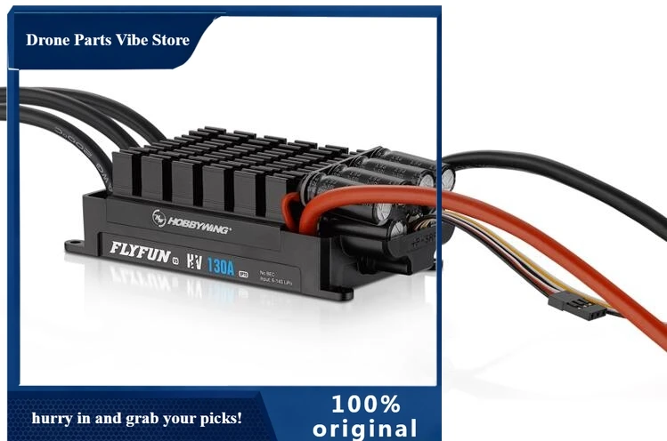

APHobbywing FlyFun 130A/160A HV OPTO V5 Speed Controller 6-14S Lipo Brushless ESC No BEC with DEO for RC Aircraft Quadcopter