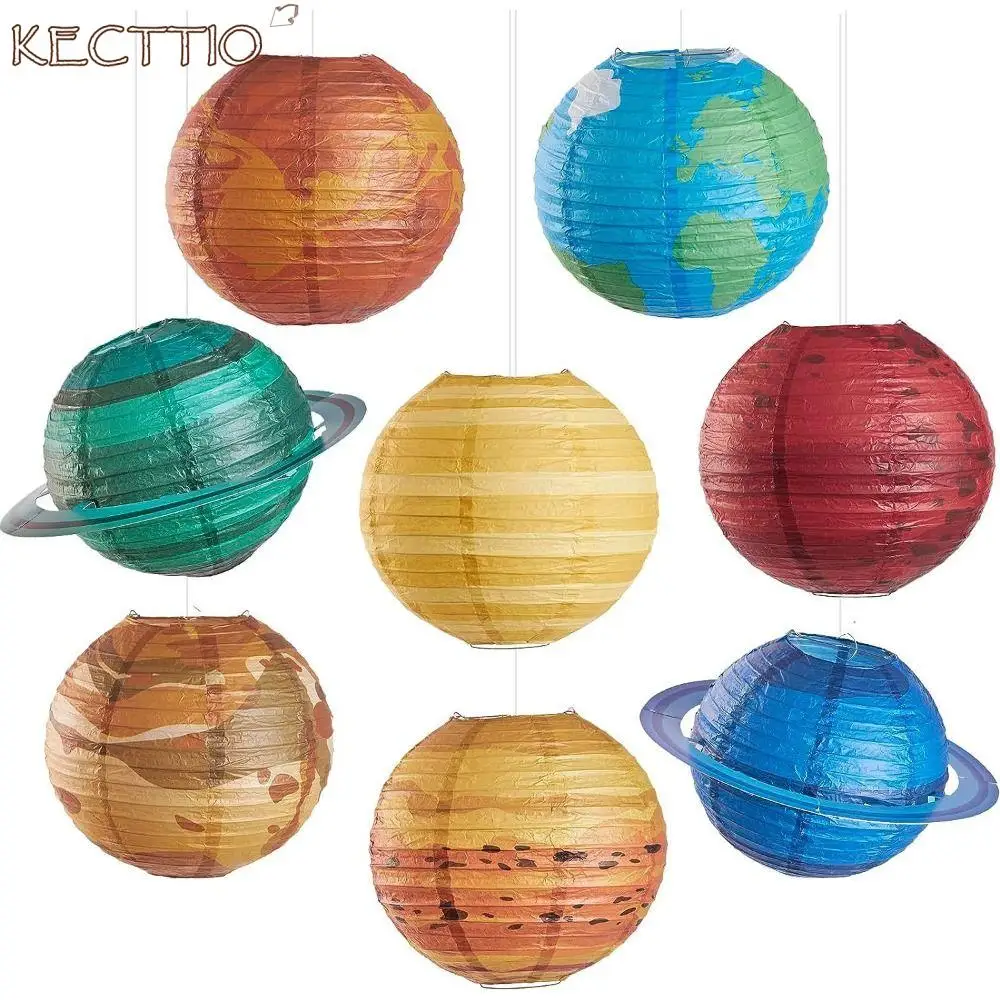 

Foldable Hanging Planet Paper Lanterns Portable Hanging Eight Planets Paper Lantern Paper Galaxy Space Theme