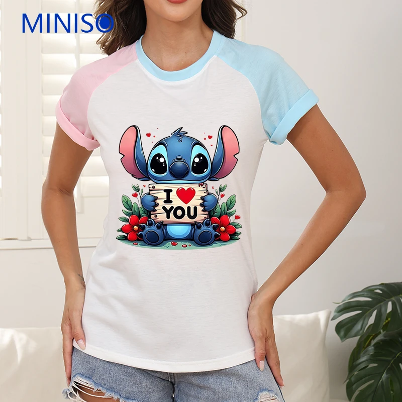 

Disney Mickey Printed T-shirt For Round Neck Loose Top Fashion T-shirt Ladies Large Size Summer Top Women Trends 2025 New
