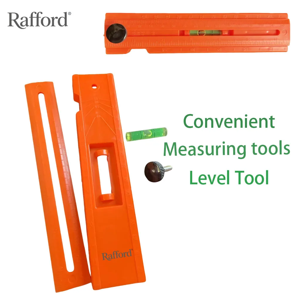 Rafford 1 Pcs Depth Marking Ruler High Precision, Multi-angle, Rotatable, with Precision Level Bubble, Multi-function Portable