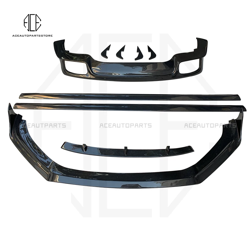 

Real carbon fiber front bumper lip side skirt diffuser body kits for Por-sche Palamela 2017 of 971 gts front lip splitters