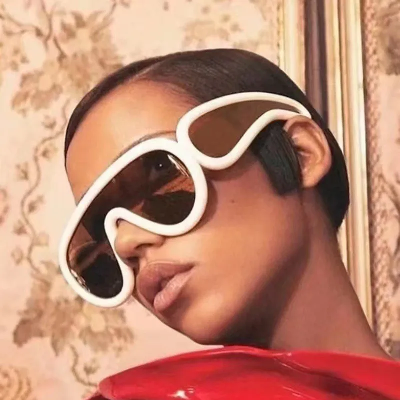 Integrierte Brille, Sonnenbrille, großes Gesicht, Sonnenbrille für Männer und Frauen, modische Krötenbrille, Sonnenbrille 3950 – Detail 1
