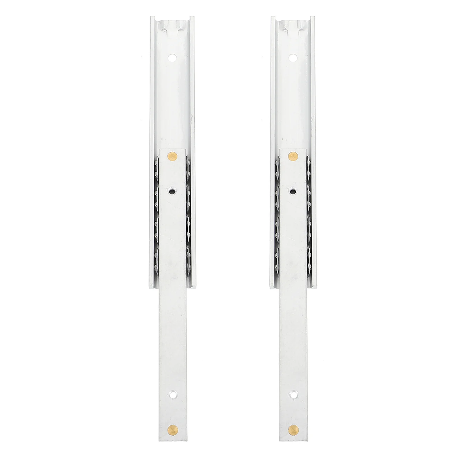 

2 Pcs 16mm Wide Drawer Slides Miniature Aluminum Alloy Rails Cupboards Cabinets Furniture Extended Slides Durable Strong Load