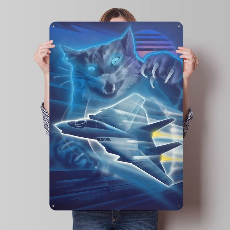 F 14 TOMCAT Printing Poster Customized Retro Wall Art Vintage Metal Signs for Room Bedroom Decoration Aesthetic Home Decorations