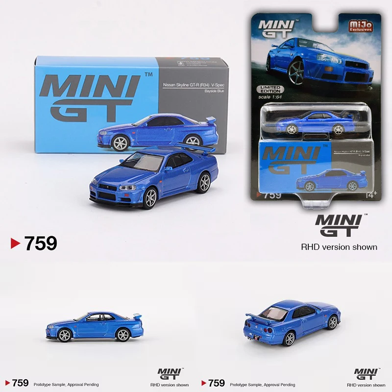 MINIGT 1:64 Nissan Z Skyline GTR R34 V SPEC LBWK R35 Silvia S15 KUMA  Diecast Diorama Model Collection Toys