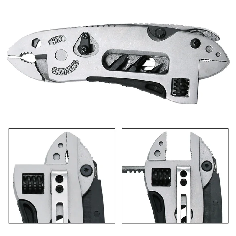 Pocket Screwdriver Set  Multitool Pliers | Adjustable Wrench Jaw Spanner – Mini Multi Screwdrivers for Outdoor Repair Survival
