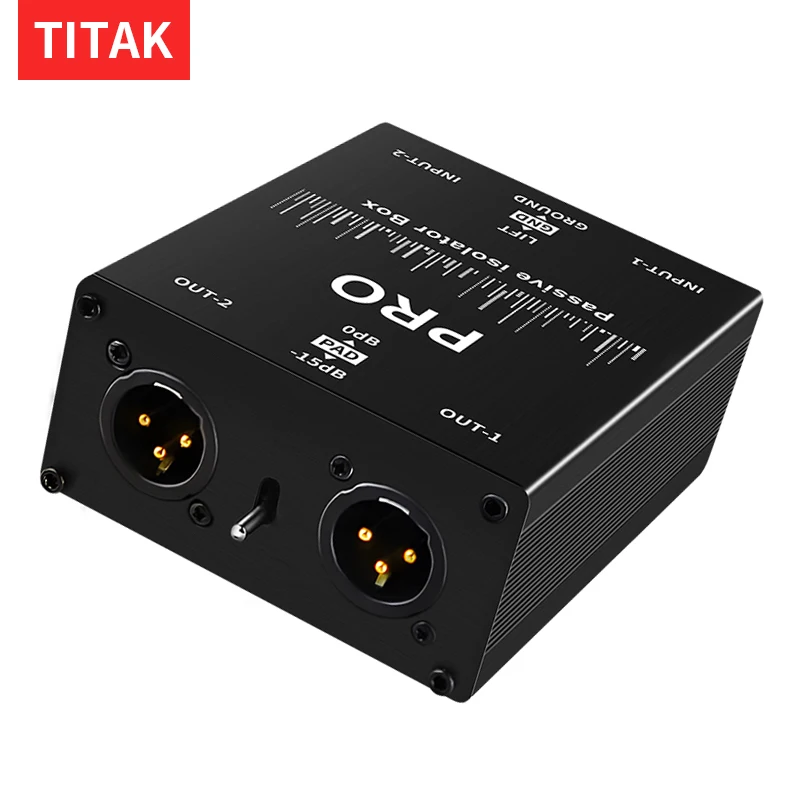 

Audio isolator noise reduction DI ground box 6.35 to cannon Stereo agricultural electric guitar sound card show noise eliminatio