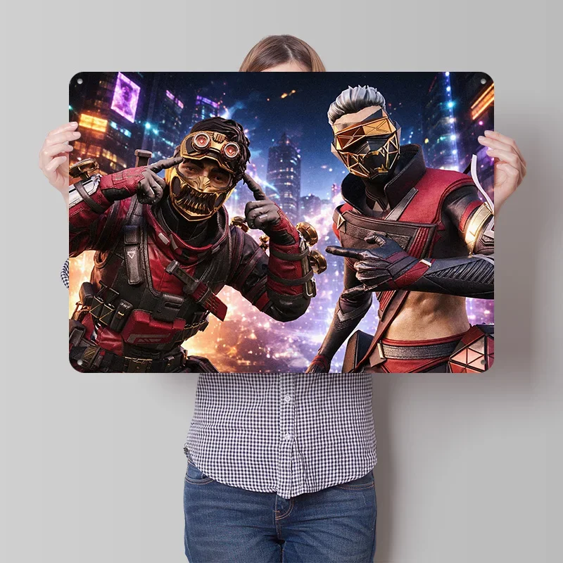 MIRAGE AND OCTANE Poster Retro 3D Printed Metal Signs Customized Wall Hanging Gift for Decoration Home Decor Items Wand Deko