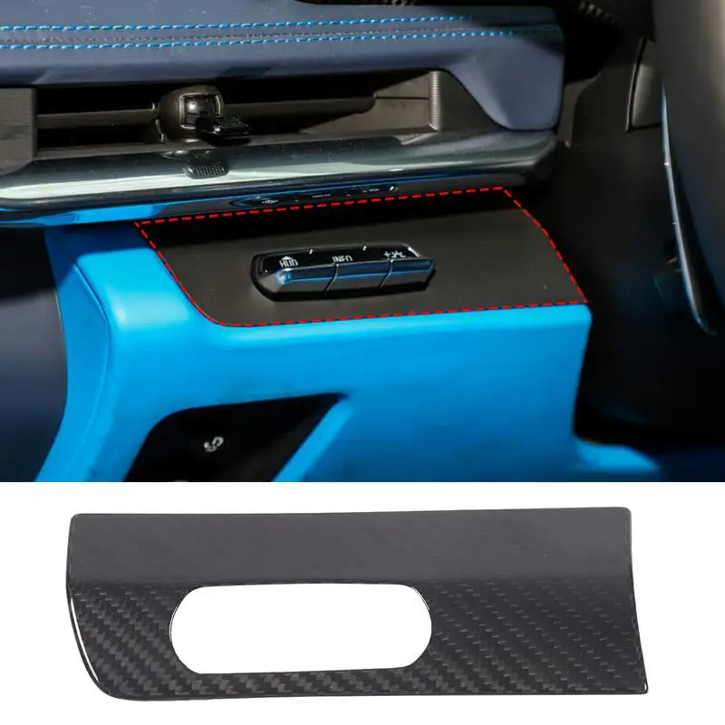 For Chevrolet Corvette C8 2020-2023 real carbon fiber car head-up display adjustment frame decorative sticker car interior