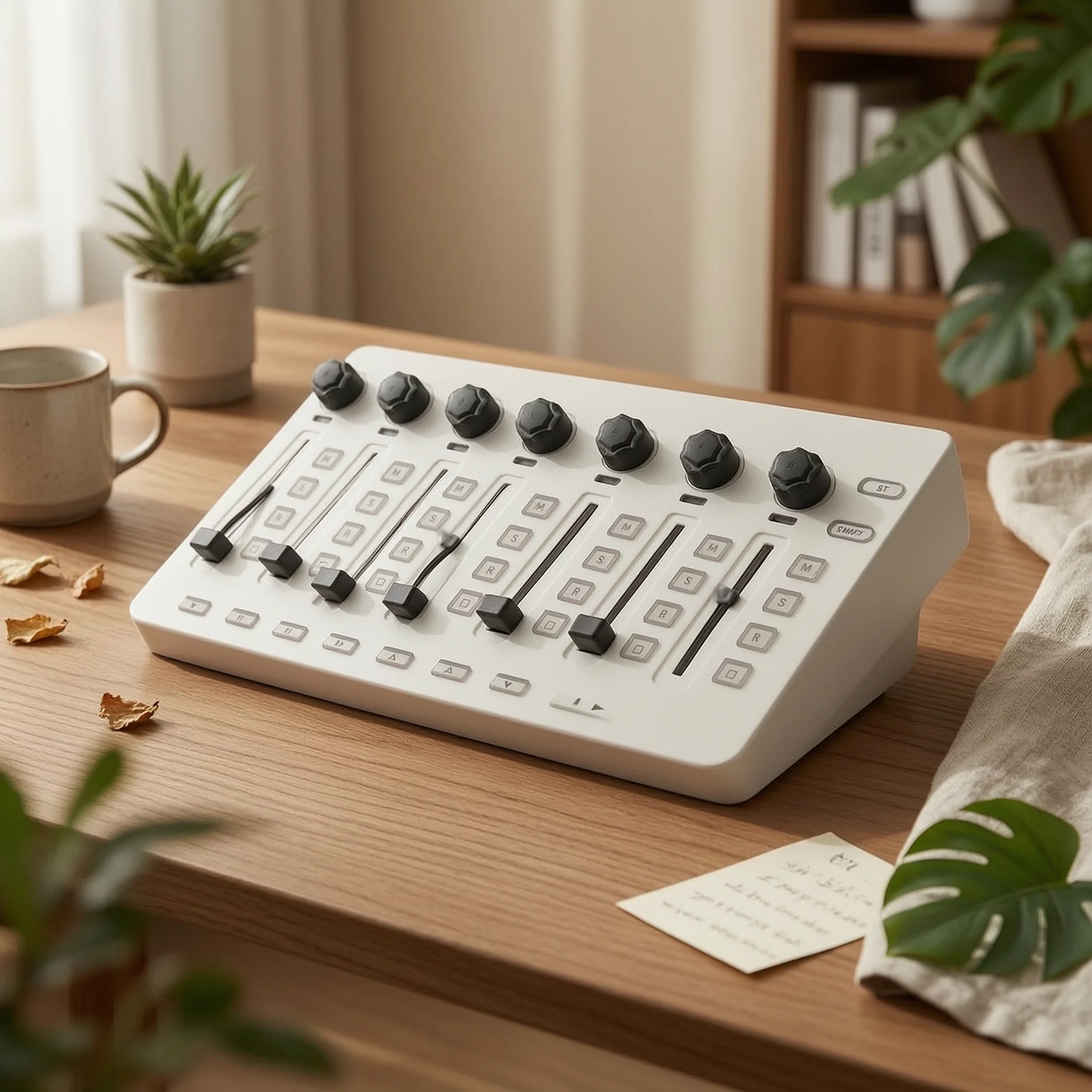 MIDI Controller with Faders Tactile USB MIDI Fader Controller Control Surface Assignable Mixing Console Multi-Channel