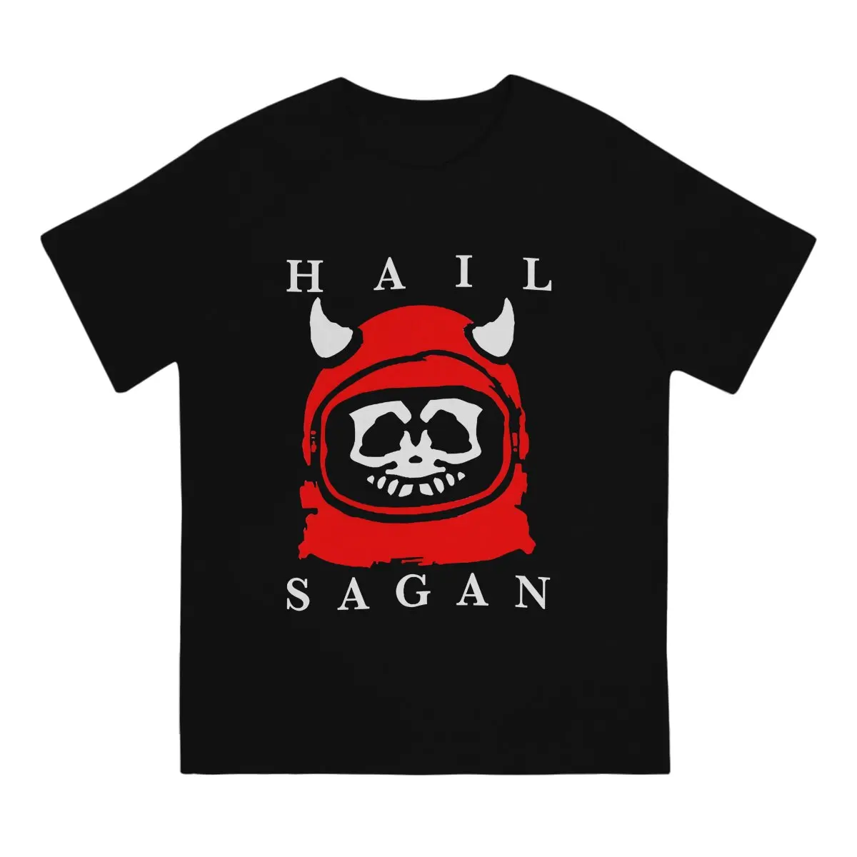 Novelty ‎Doors Will Open T-Shirt Men Round Collar 100% Cotton T Shirt HAIL SAGAN Short Sleeve Tees Graphic Printed Tops