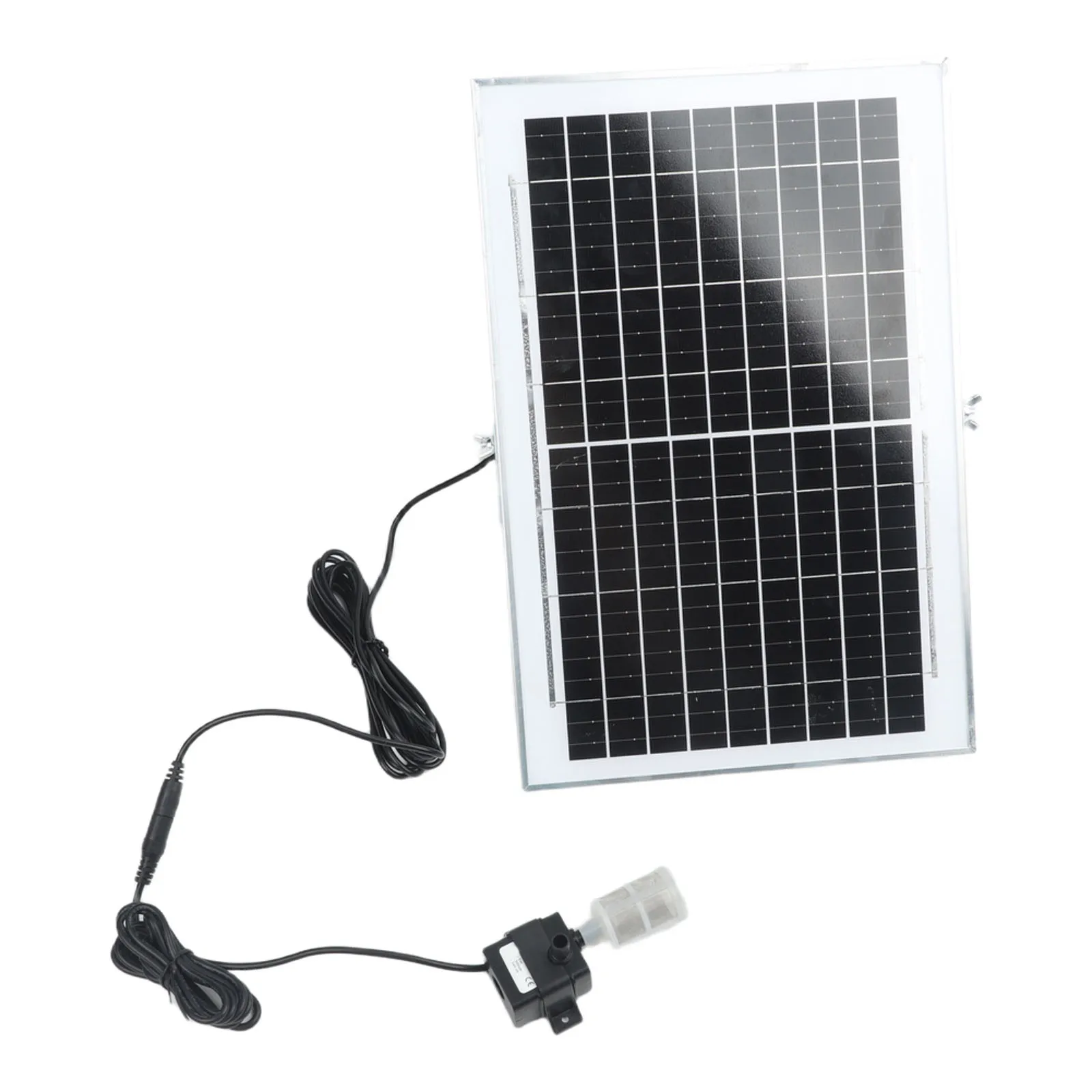 Aquarium Water Aerator Solar Powered Pump 80mm Transparent Water Pipe, L 2 Meters Aquarium Pump 9V10W Solar Panel