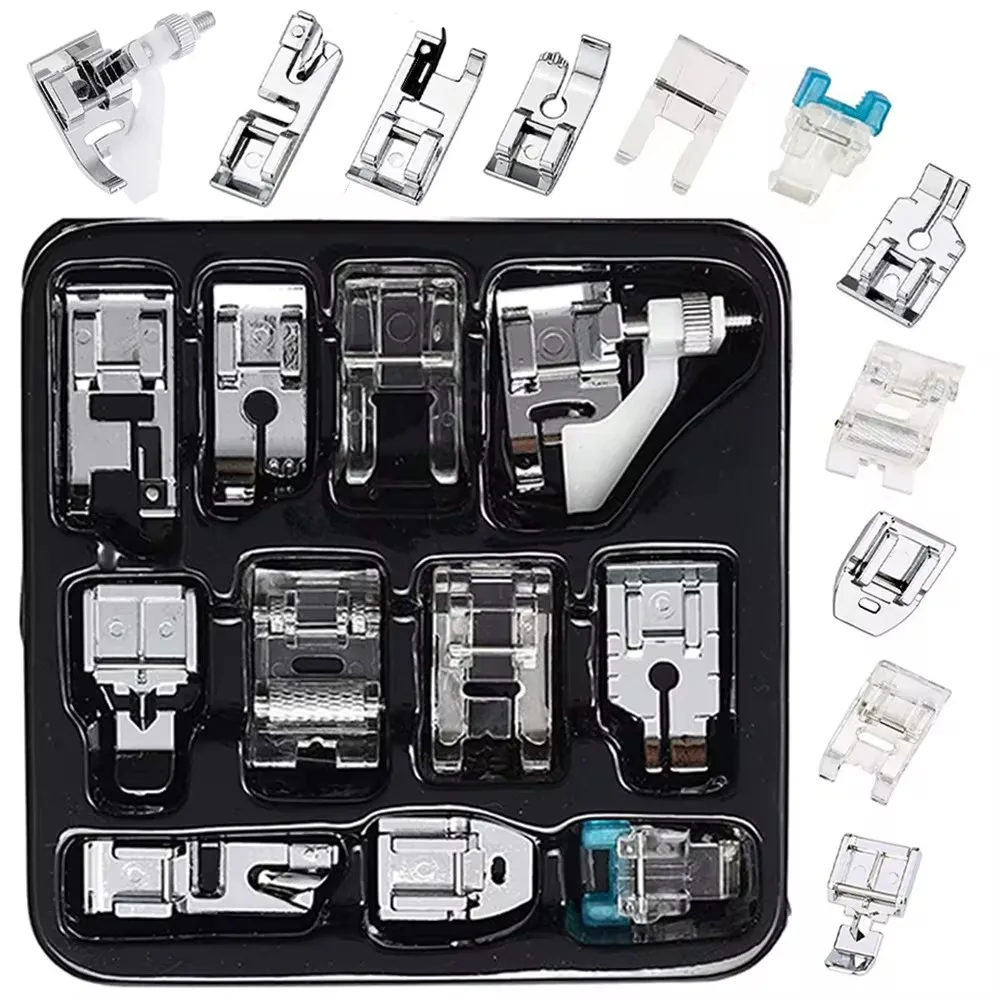 

11PCS Sewing Machine Presser Foot Set Domestic Sewing Machine Feet Set Braiding Sewing Knitting Foot Parts Sewing Accessories