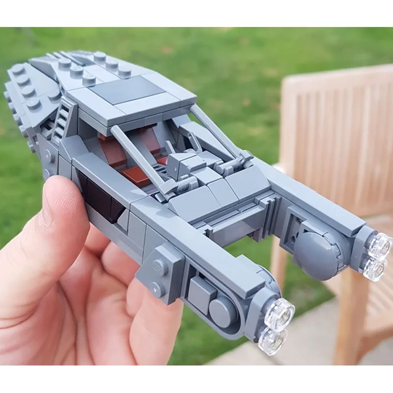 MOC Kreativ-Spielserie 2049 Technisches Flugzeug Mini-Luftschiff Maßstabsgetreues Fahrzeug Baustein-Set K's Spinner Bladeds-Runner Modell – Detail 2