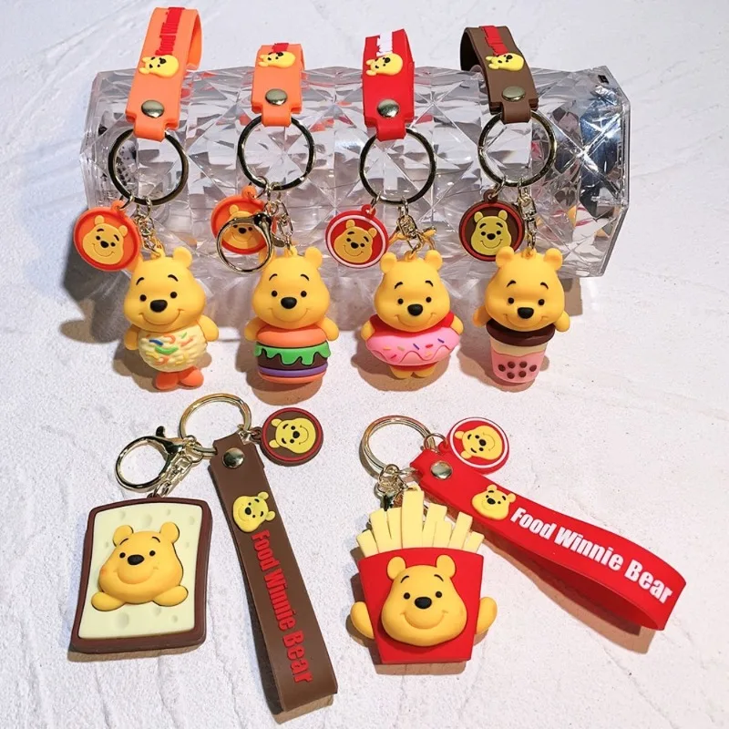 Cartoon Disney series Tigger Pooh Bear Mickey couple cute and exquisite creative design silicone school bag car doll pendant