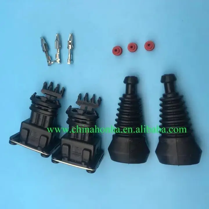5pcs/lot 3 Pin/Way Junior Power Timer (JPT) MAP Sensor Plug Housing Automotive Connector With Rubber Boot 282191-1 Tyco/Amp