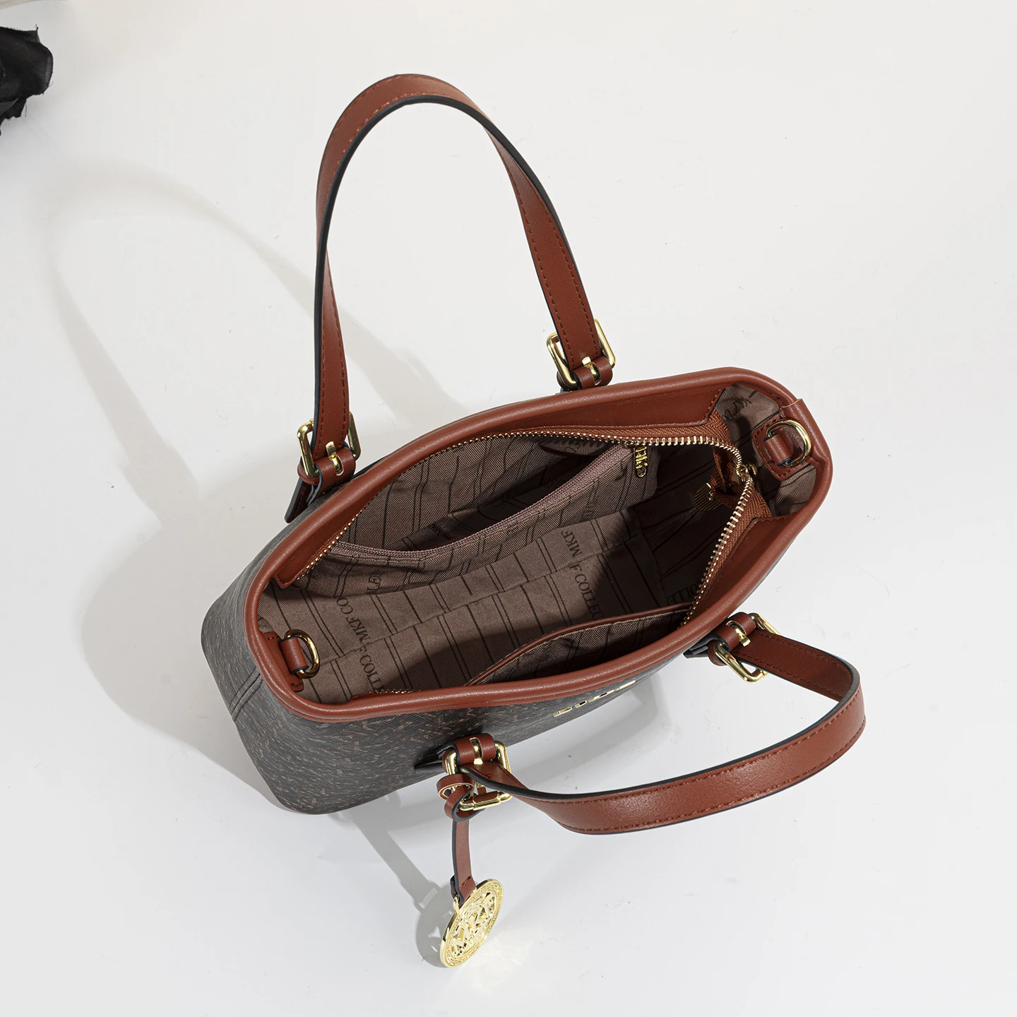 女性用小型トートバッグ、MKF総柄モノグラムプリントミニハン - Tote Bag Leather Monogram のレビューと価格