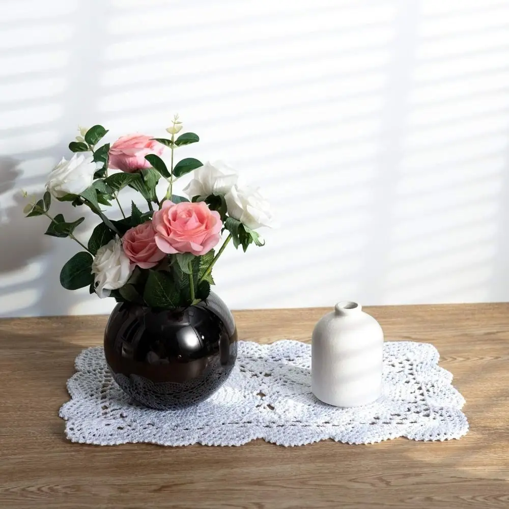 New Rectangle Handmade Doilies Crochet Cotton 30X45CM Crochet Placemats Cotton Doilies