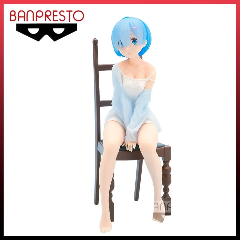 

Original Re Zero Rem Relax Time 20cm Figure Banpresto Bandai Spirits Otaku Present Original Gifts Toys Model Garage Kit Kawaii