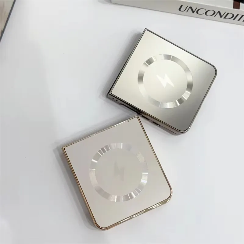 Phone Case Plating AG Magnetic For Samsung Galaxy Z Flip 6 5 4 3 5G Z Flip7 For Magsafe Matte Shockproof Wireless Charging Cover