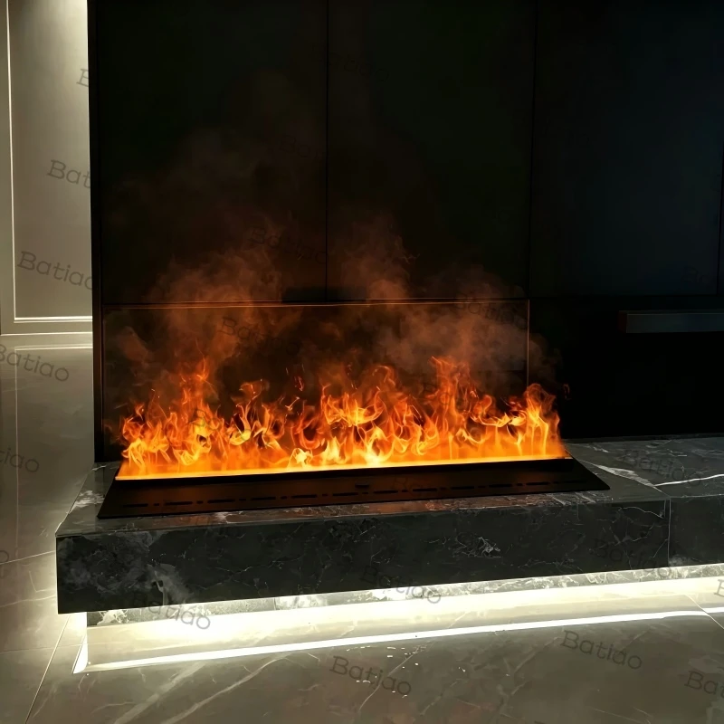 

Water Vapor Fireplace with 12 Flame Color Options – RGBW LED for Warm White to Vibrant Purple luxury gold mist fireplace flame