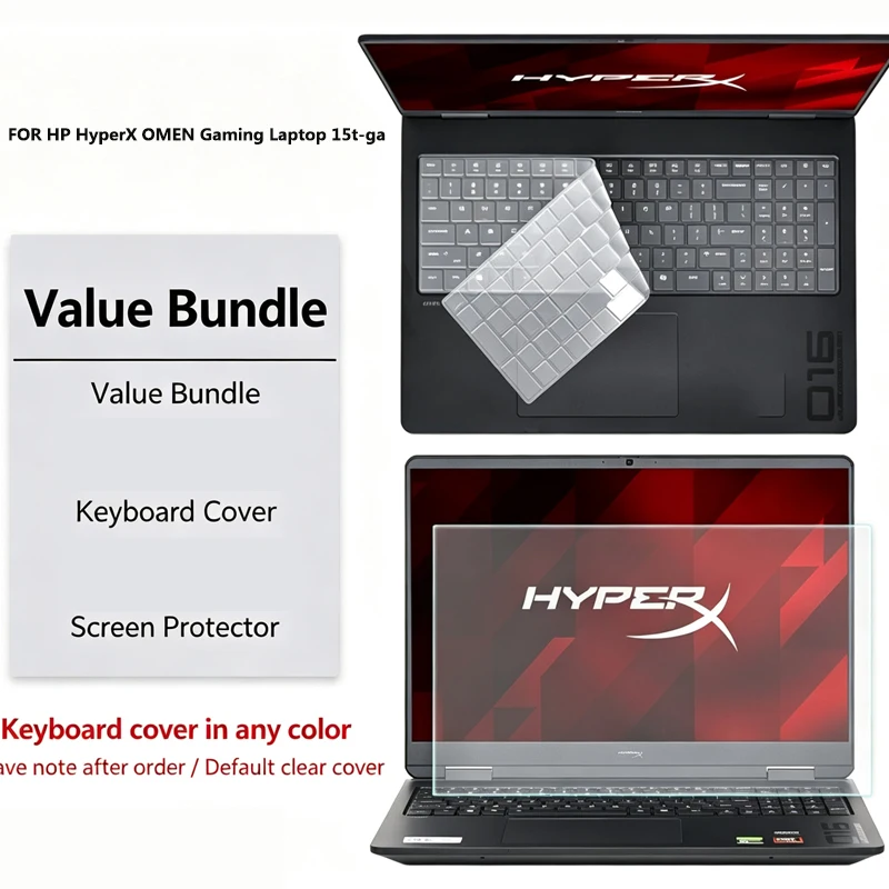 For HP HyperX OMEN Gaming Screen Protector 15t-ga Laptop Screen Protector HD Scratch-resistant Keyboard Protector Anti-peep Film