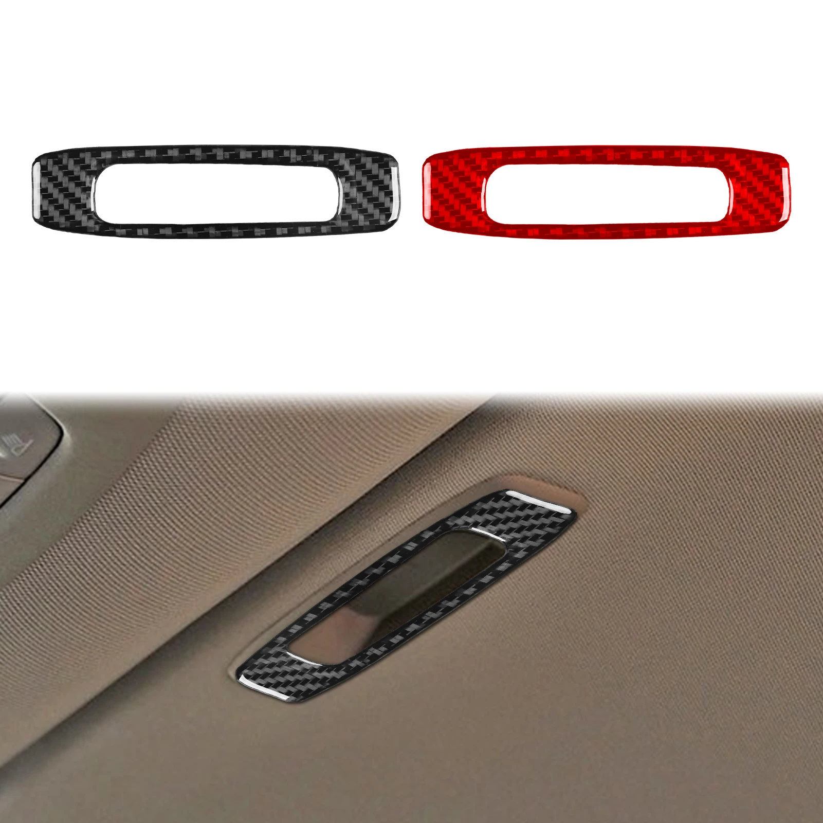 For Infiniti Q50 2014——2020 Real Carbon Fiber Car Inner Skylight Puller Frame Cover Trim Sticker Decorative Accessories