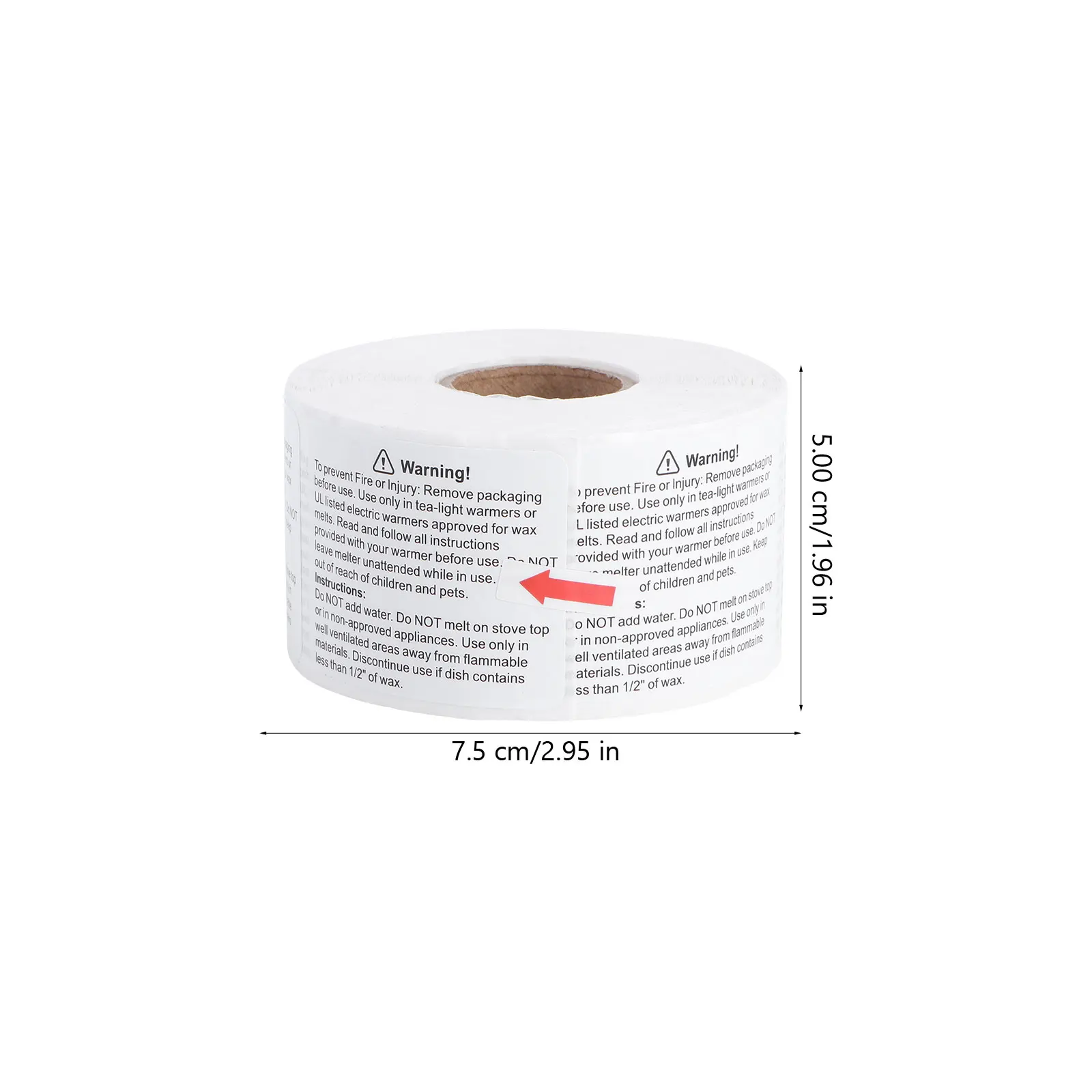 

500 Pieces Safety Labels Warning Adhesive C Warning Sticker Stickers Wax Melt Jar Decal Sealing Strips Smooth Surface