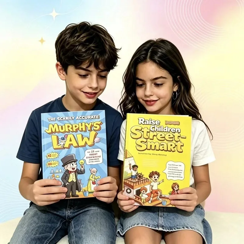 Children enjoying a comic book together
