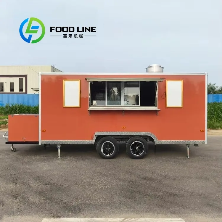 Customized Comercial Catering Trailer Mobile Kitchen Trailer Mobile Restaurant Trailer Coffee Van Mobile Food Trailer